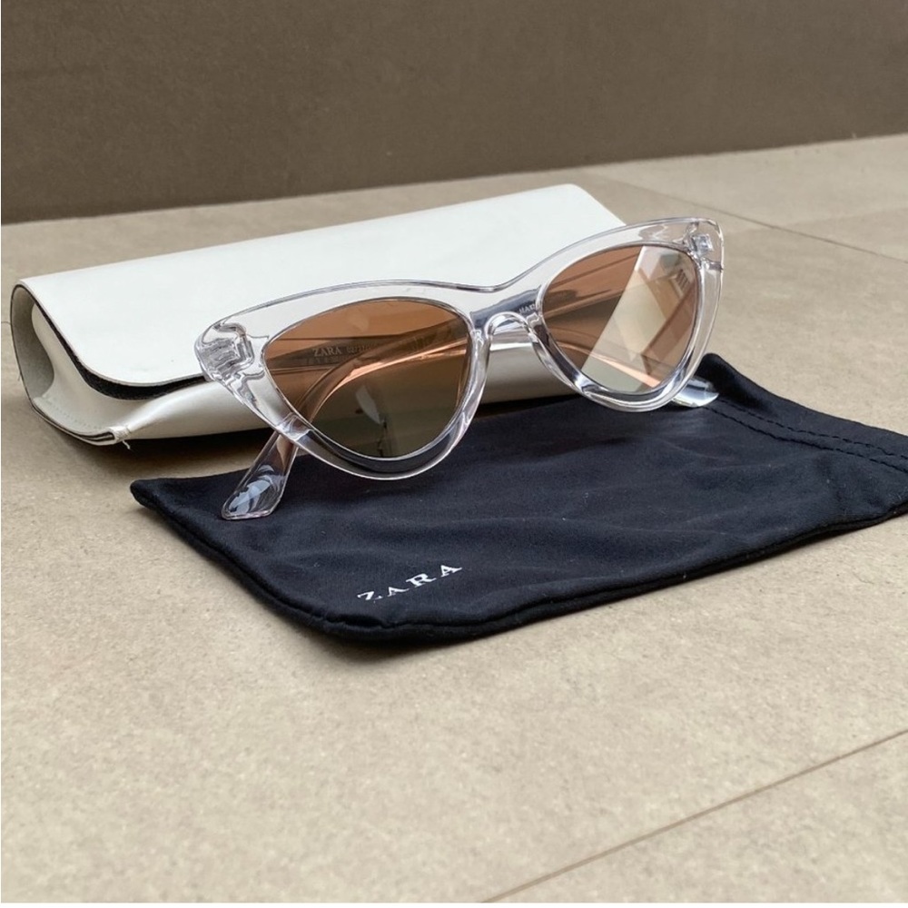 ISO Zara clear frame cat eye sunglasses